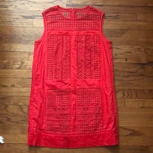 J. Crew red lace shift